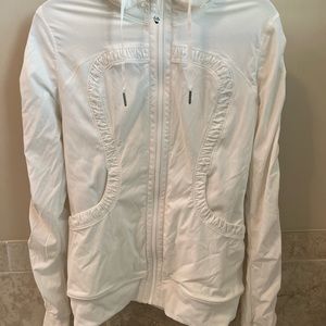 Lululemon White Dance Studio Jacket size 8 in great condition! No stains:)